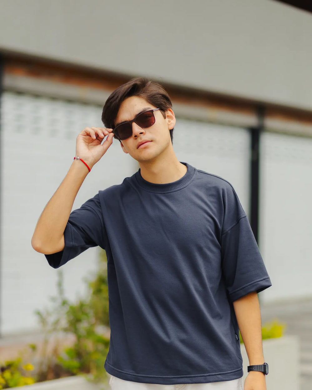 Camiseta Oversize Premium · Azul Navy