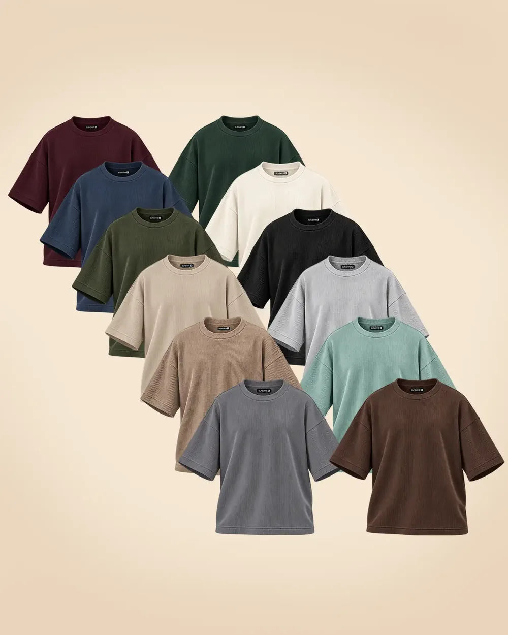Camiseta Oversize Santorini Texturizada · los 12 colores