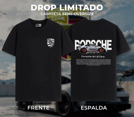 1 CAMISETA SEMI-OVERSIZE NEGRA PORSCHE